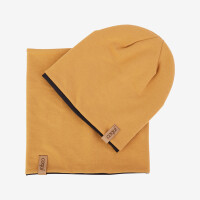 BEANIE AND COLLAR SET Camel/Black