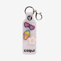 TRANSPARENT KEYCHAIN + 3 amuletz