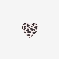 AMULET Black White Heart