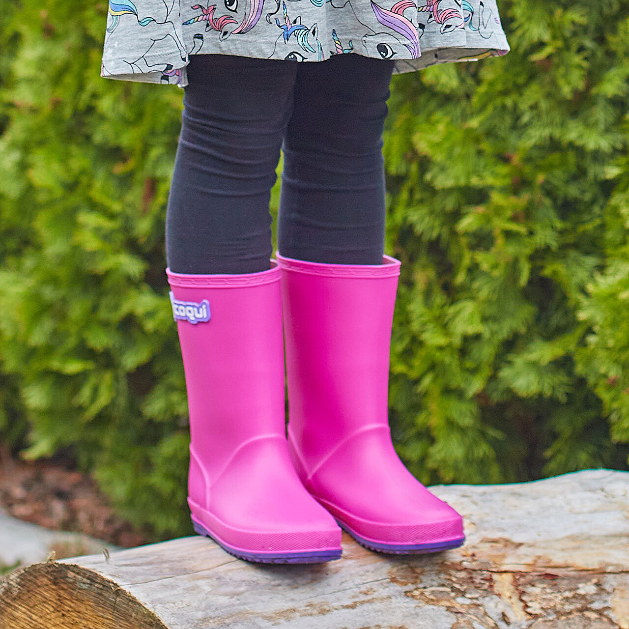 Fuchsia top hunter boots