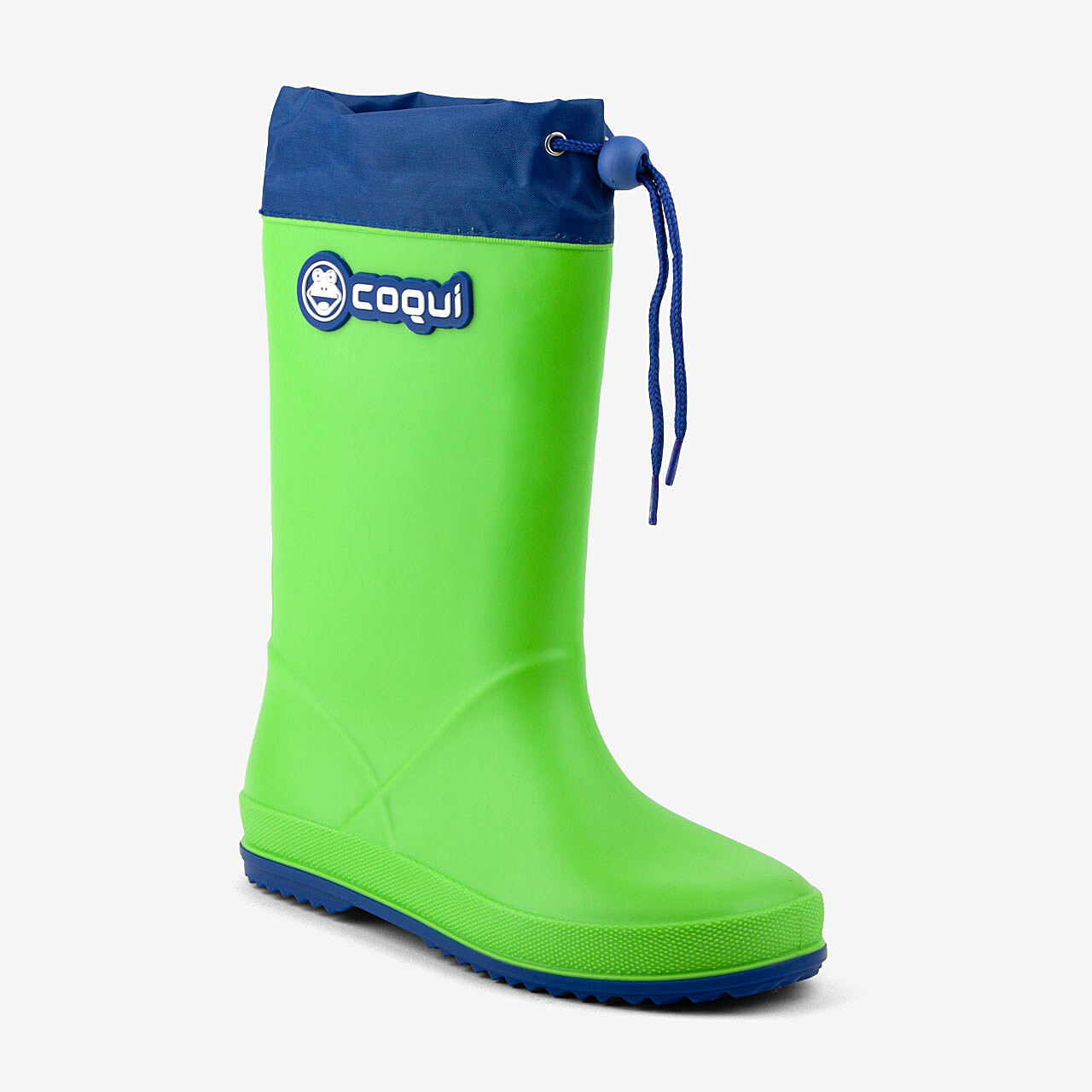 Dětské holínky COQUI RAINY COLLAR Lime/Royal 35