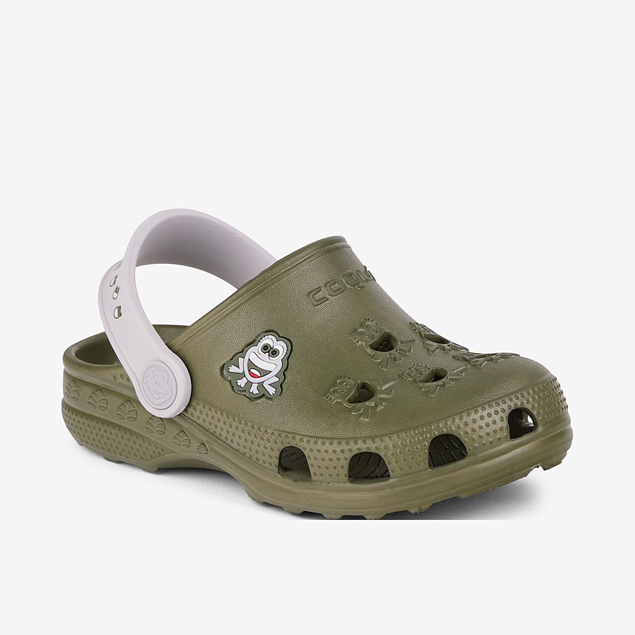 Dětské clogsy COQUI LITTLE FROG Army Green/Khaki Grey 22/23