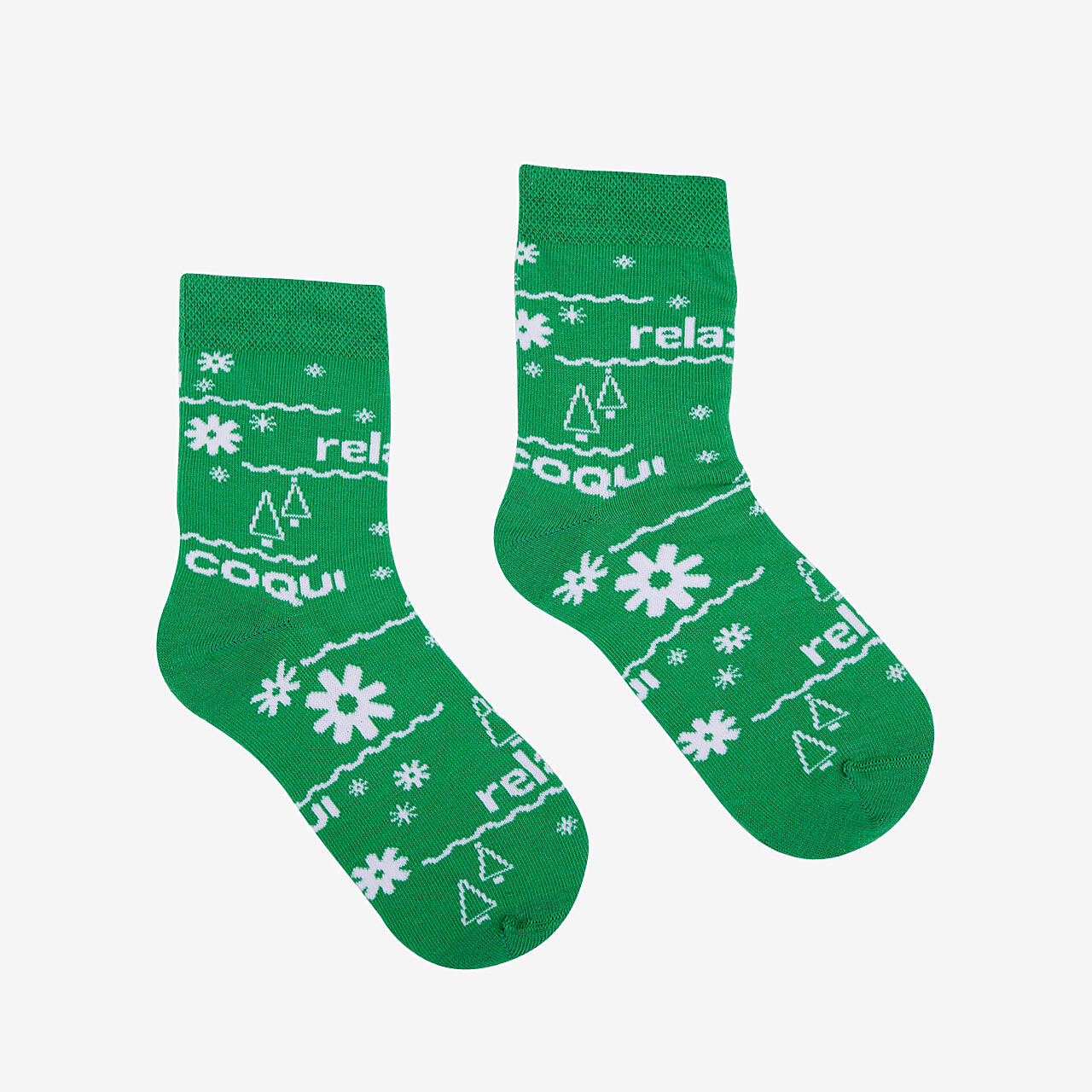 Ponožky COQUI X-MAS SOCKS Green for adults 43 - 45