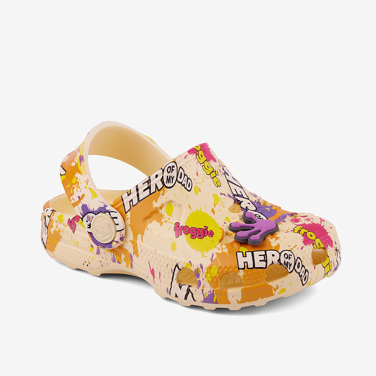 Dětské clogsy COQUI LITTLE FROG Pastel Yellow Hero Splash + Amulet 25/26