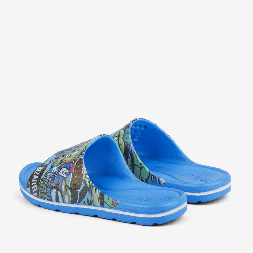 Slipper LONG PRINTED blau