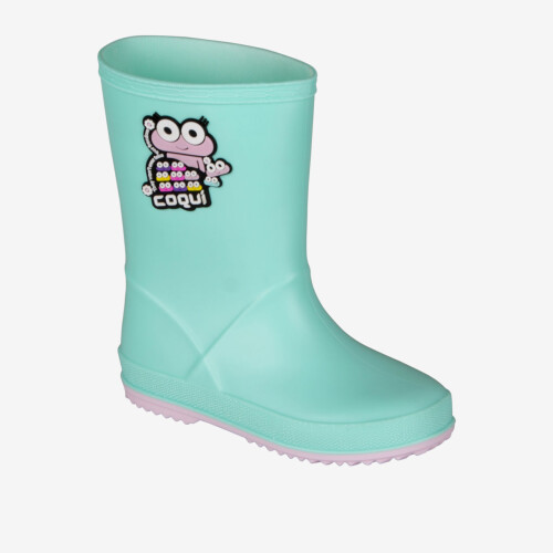 Дитячі гумові чоботи COQUI RAINY (8505 Mint/Candy pink) м&#039;ятний м&#039;ятний/рожевий