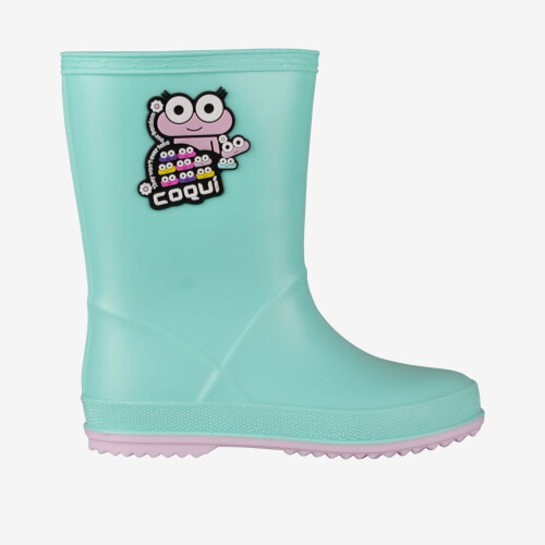 Дитячі гумові чоботи COQUI RAINY (8505 Mint/Candy pink) м'ятний м'ятний/рожевий