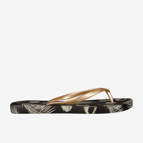 KAJA PRINTED flip-flop papucs fekete/arany