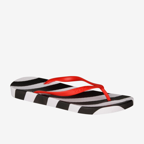 KAJA PRINTED flip-flop papucs fekete/fehér/piros