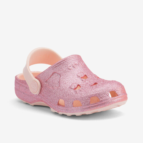 Clogs LITTLE FROG GLITTER rosa/glitter