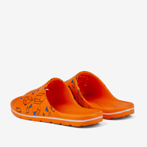 Pantofle LONG PRINTED oranžová