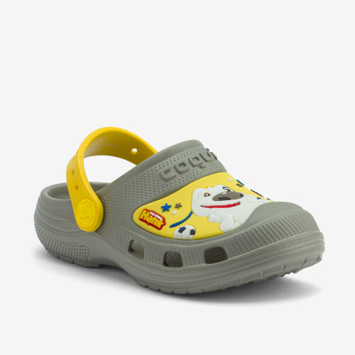 Сабо (крокси) дитячі COQUI MAXI Talking Tom and Friends (9382 Mid. grey/Yellow) сірий/жовтий сірий/жовтий