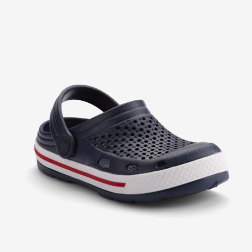 Clogs LINDO navy blau/rot