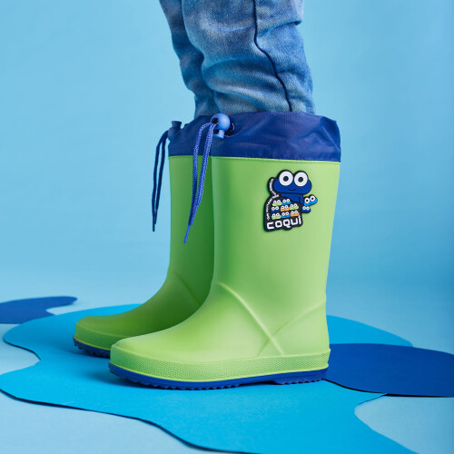 Regenstiefel RAINY COLLAR FROG grün/blau