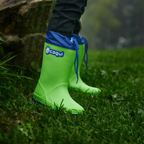 Regenstiefel RAINY COLLAR grün/blau