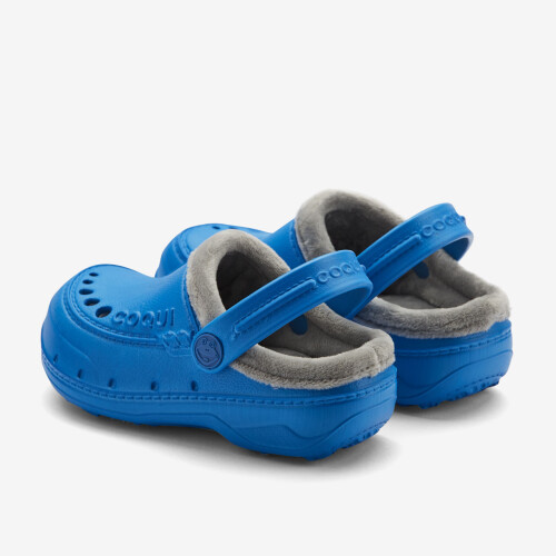 Gefütterte Clogs HUSKY blau/grau