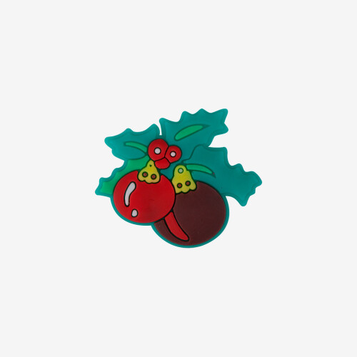 Amulett karácsonyfa gömbök zöld/piros
