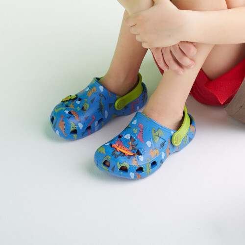 Clogs LITTLE FROG Dino mit Anstecker