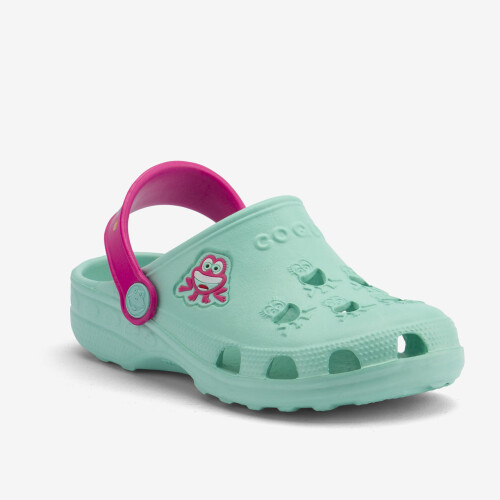 Clogs LITTLE FROG mint/fuchsia