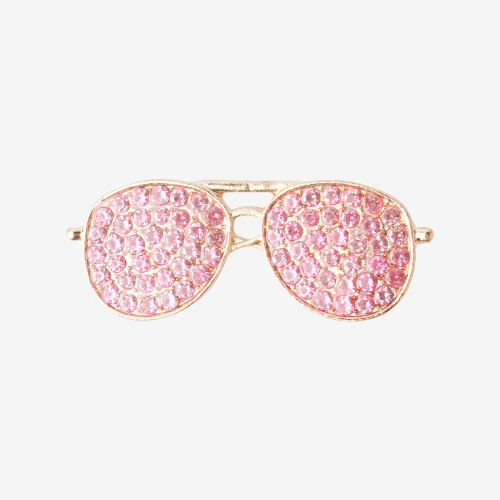 AMULET slnečné okuliare zlatá-ružová-kamienky