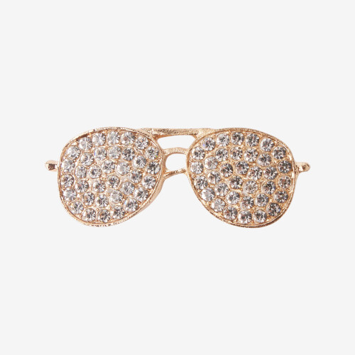 AMULET slnečné okuliare zlatá-biela-kamienky