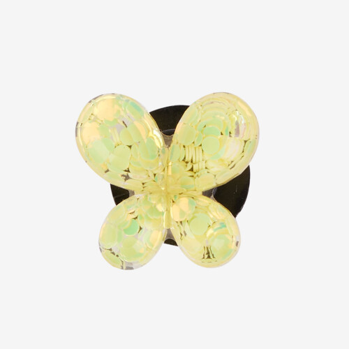 AMULET krištáľový motýlik žltá