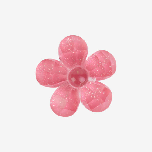 AMULET Pink flower crystal