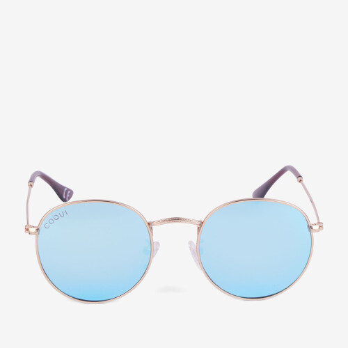 Slnečné okuliare UNISEX zlatá, modré sklá
