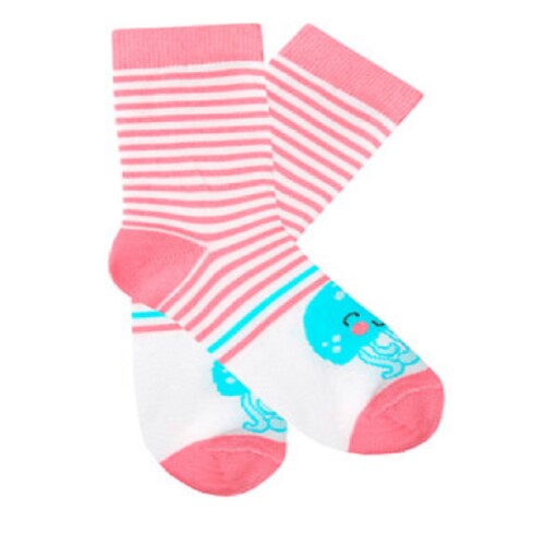 Шкарпетки дитячі 4569 біло-рожевий