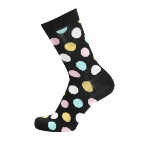 Шкарпетки жіночі 325 чорний в кольорові крапочки