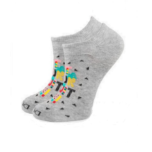 Шкарпетки жіночі 3132 сірий з принтом
