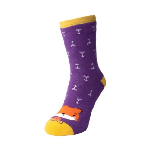 Шкарпетки дитячі махрові 4039 фіолетовий з принтом