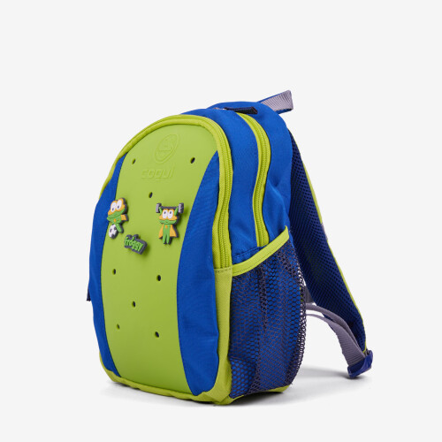 Detský batoh RUCKSY zelený/modrý s 3 amuletmi