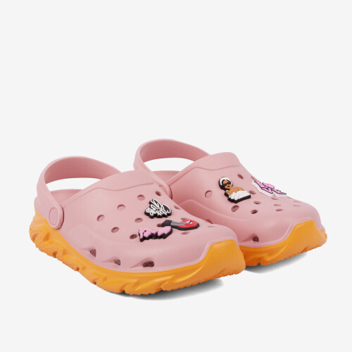 Clogsy CODY ružové/oranžové + amulety