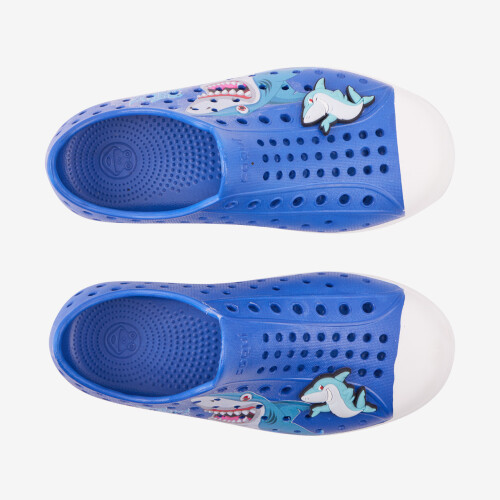 Tenisky STAR modré s potlačou žraloka + amulet