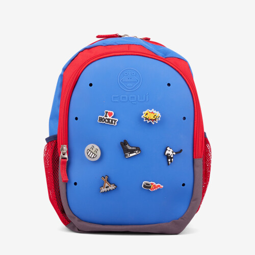 Dětský batoh BAGSY modrý s hokejovými amulety