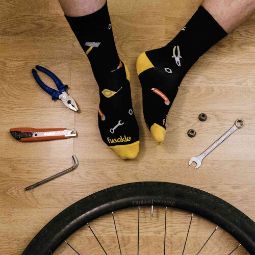 PONOŽKY Kutil modro-žluté