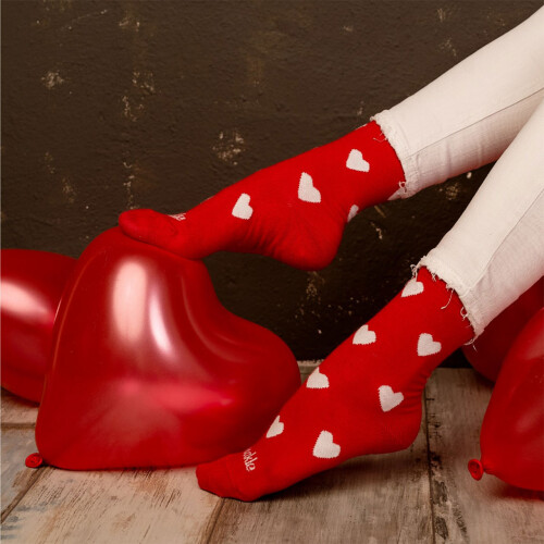 PONOŽKY Láska červené