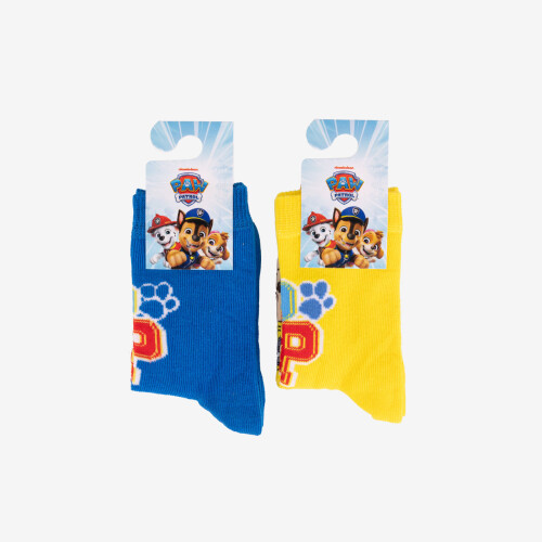 Vánoční balíček ponožek Tlapková patrola PP Chase blue + PP Rubble yelow