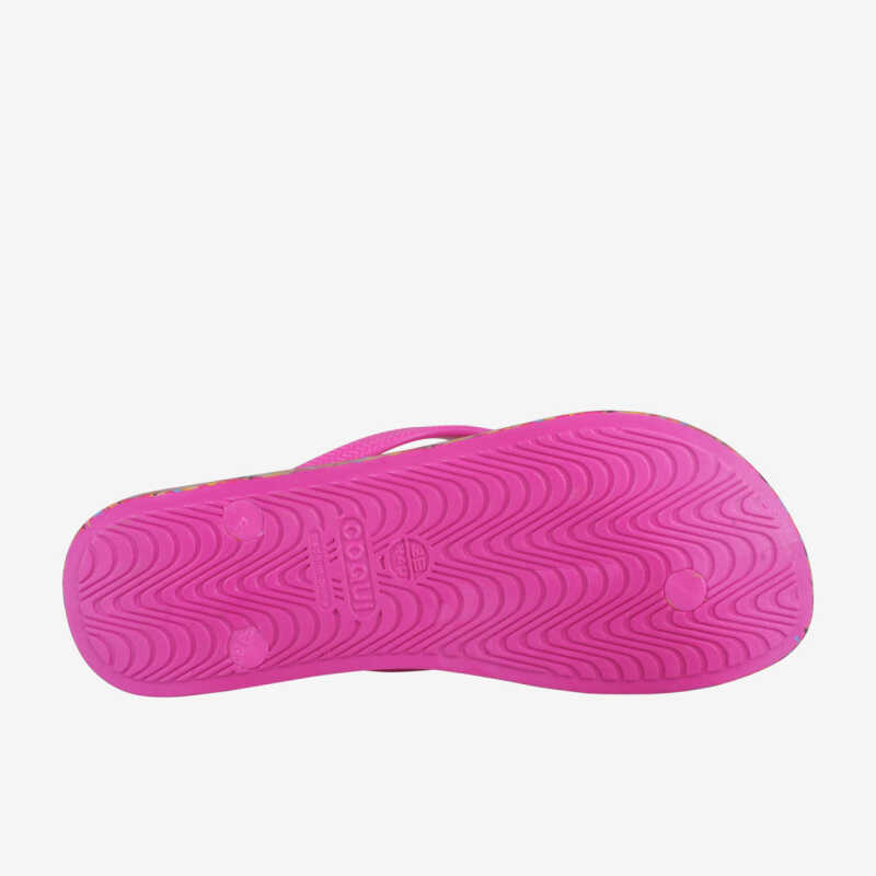 KAJA PRINTED flip-flop papucs rózsaszín/sárga/türkiz abstract