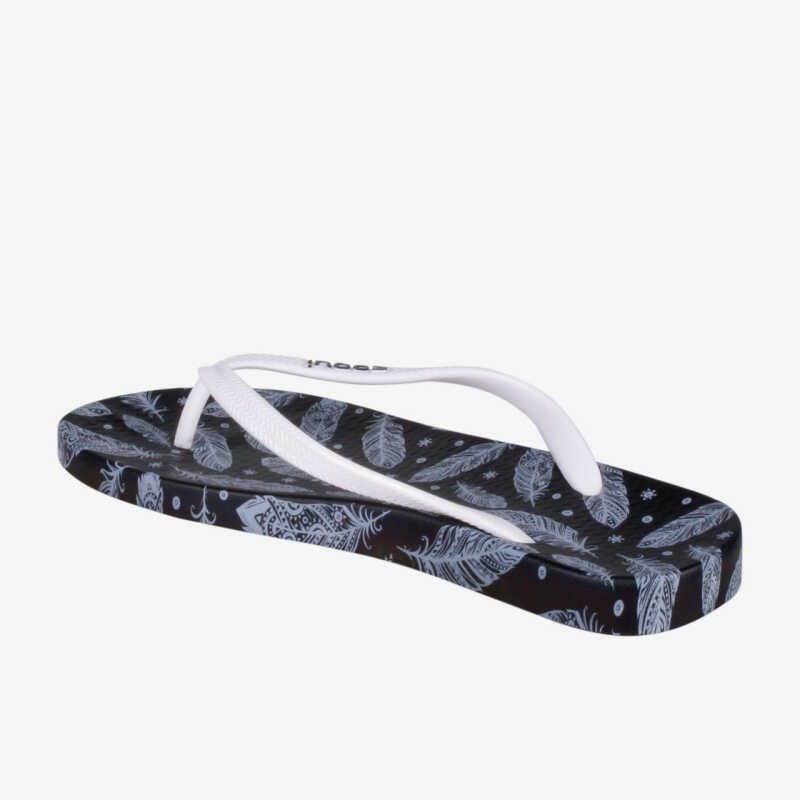 KAJA PRINTED flip-flop papucs fekete/fehér