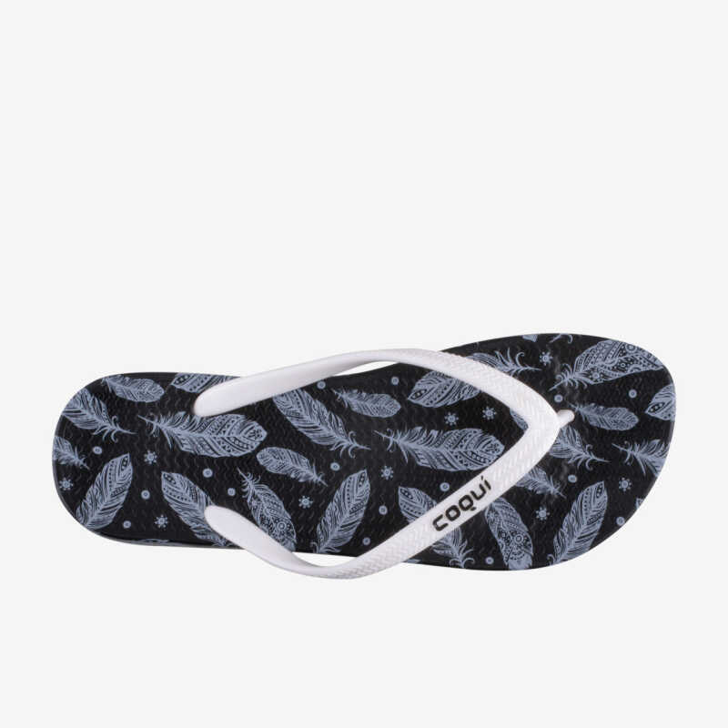 KAJA PRINTED flip-flop papucs fekete/fehér