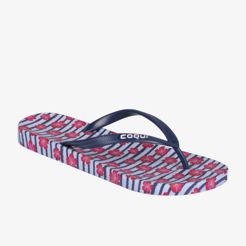 KAJA PRINTED flip-flop papucs sötétkék/piros