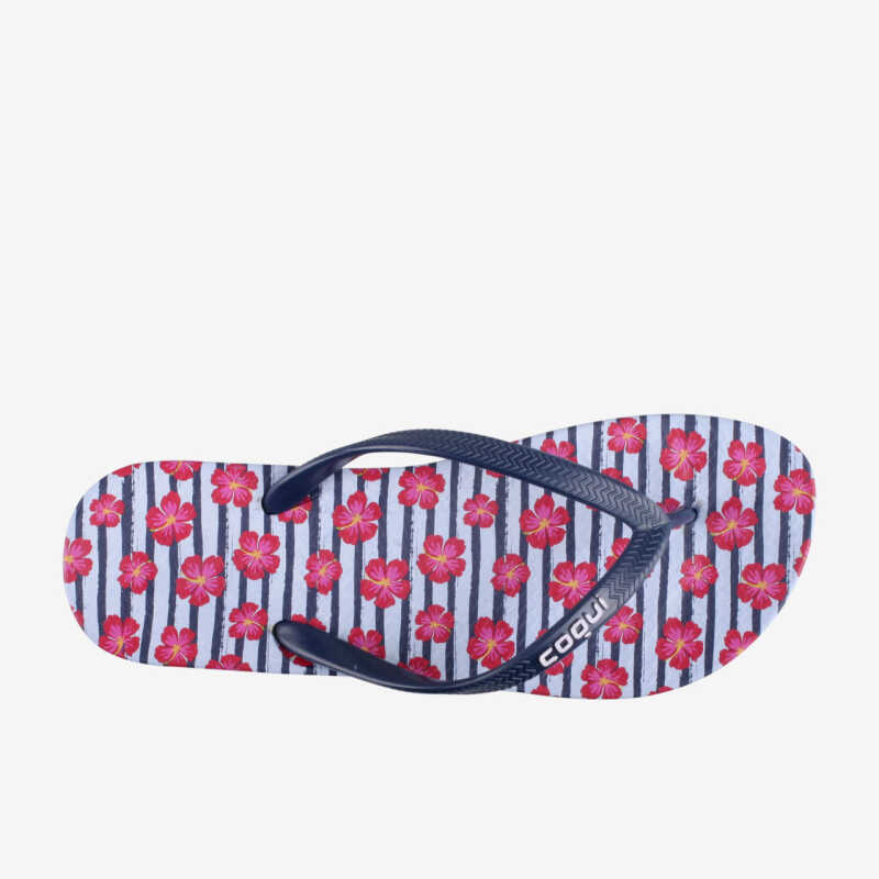 KAJA PRINTED flip-flop papucs sötétkék/piros