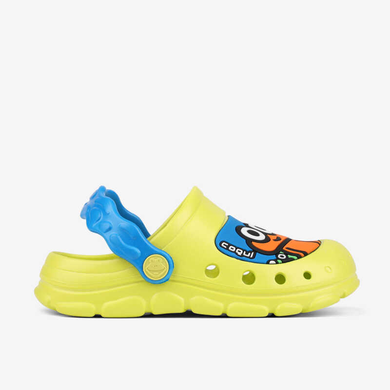 Сабо (крокси) дитячі COQUI STONEY (9383 Citrus/Sea blue)  цитрусовий/жовтий/блакитний жовтий/синій