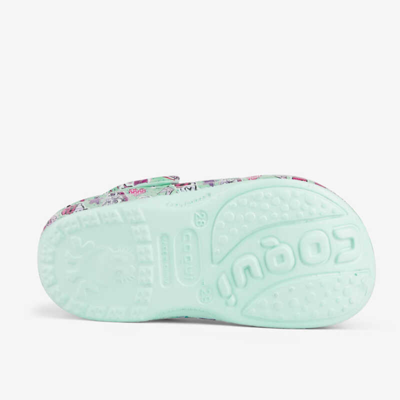Clogs BIG FROG PRINTED mint/rosa