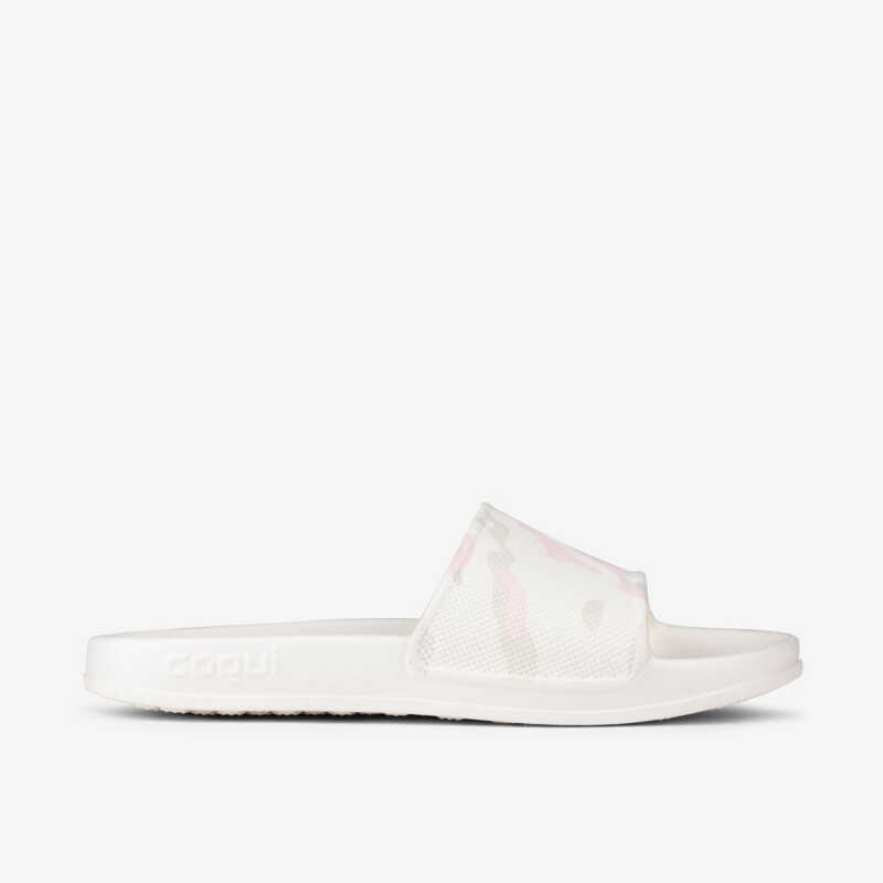 Pantofle TORA PRINTED bílá/světle růžová