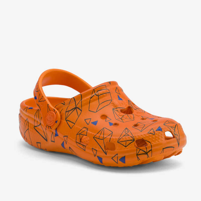 Clogs BIG FROG PRINTED oranžová/potlač geometrické tvary