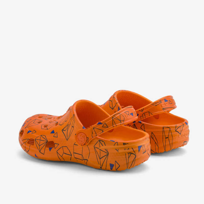 Clogs BIG FROG PRINTED oranžová/potlač geometrické tvary