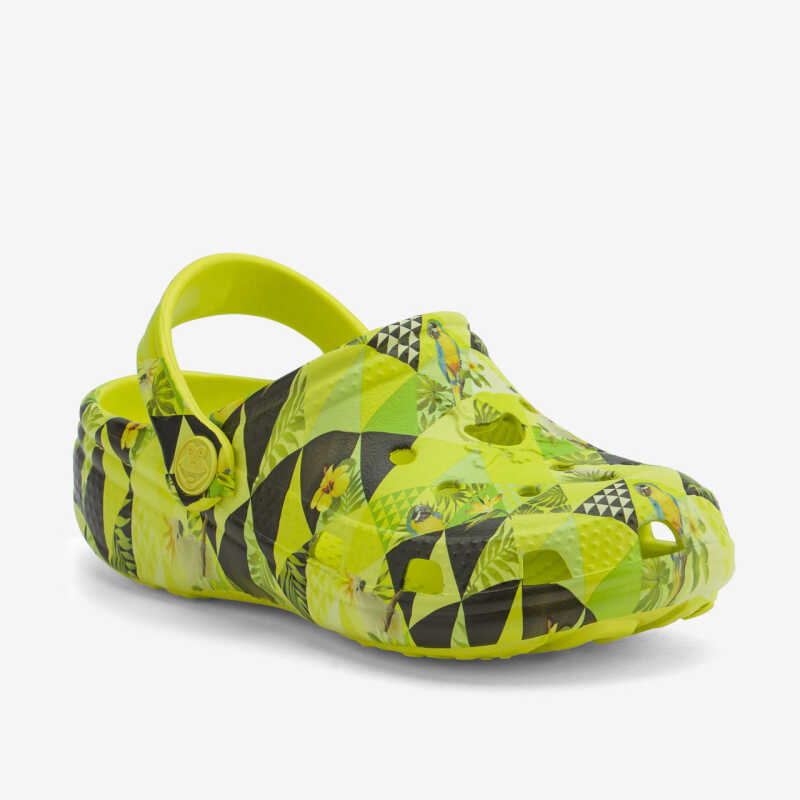 BIG FROG PRINTED klumpa citrussárga/dzsungel mintás